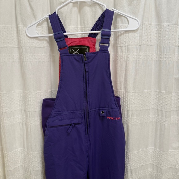 Arctix Snow Bib Overalls Purple Pink Youth Medium Ski Pants - Picture 2 of 5